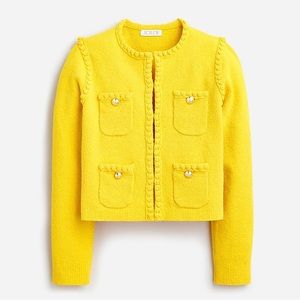 J. Crew Odette sweater lady jacket in cotton-blend bouclé